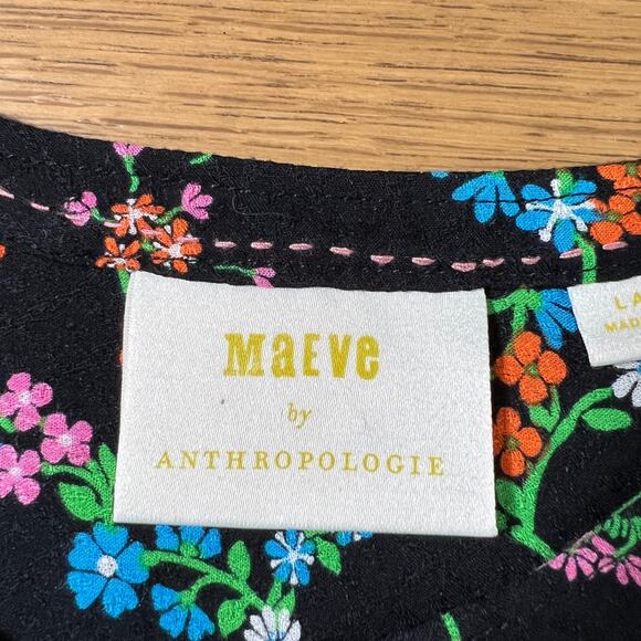Anthropologie Maeve Cottage Avignon Button Down Top Floral Size Large Boho Work - Picture 4 of 6